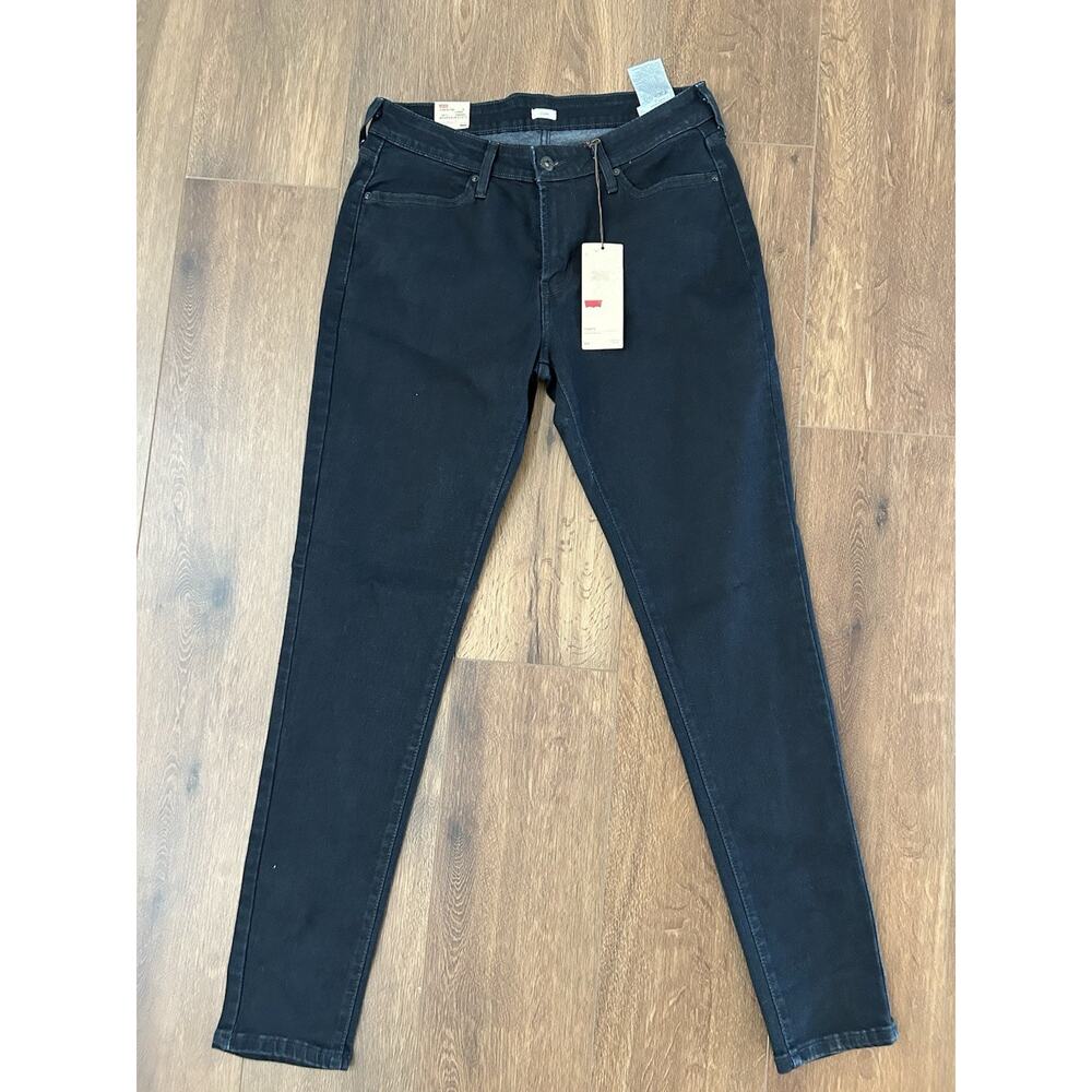 Levis Womens 12M Reg Denim Leggings Dark Blue Skinny Jeans 31x32 NWT